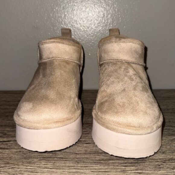 MADDEN GIRL G-BONDI PLATFORM SOLIP ON BOT BEIGE SIZE 6 - Picture 1 of 6